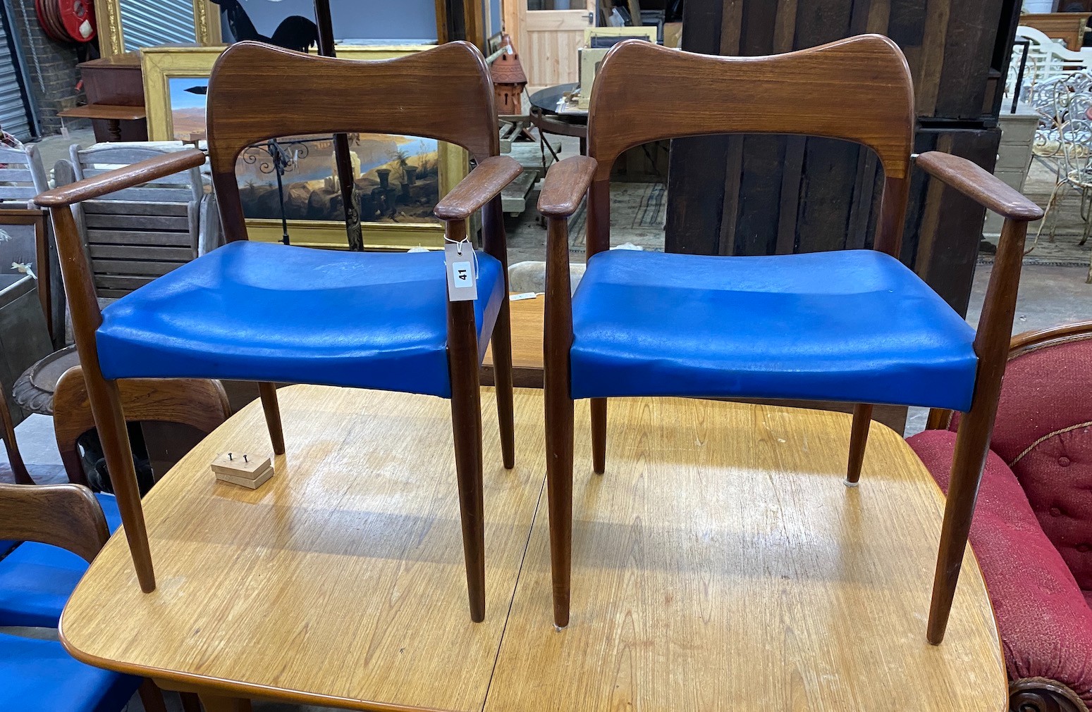 Arne Hovmand-Olsen for Morgen Kohl, a set of six teak dining chairs